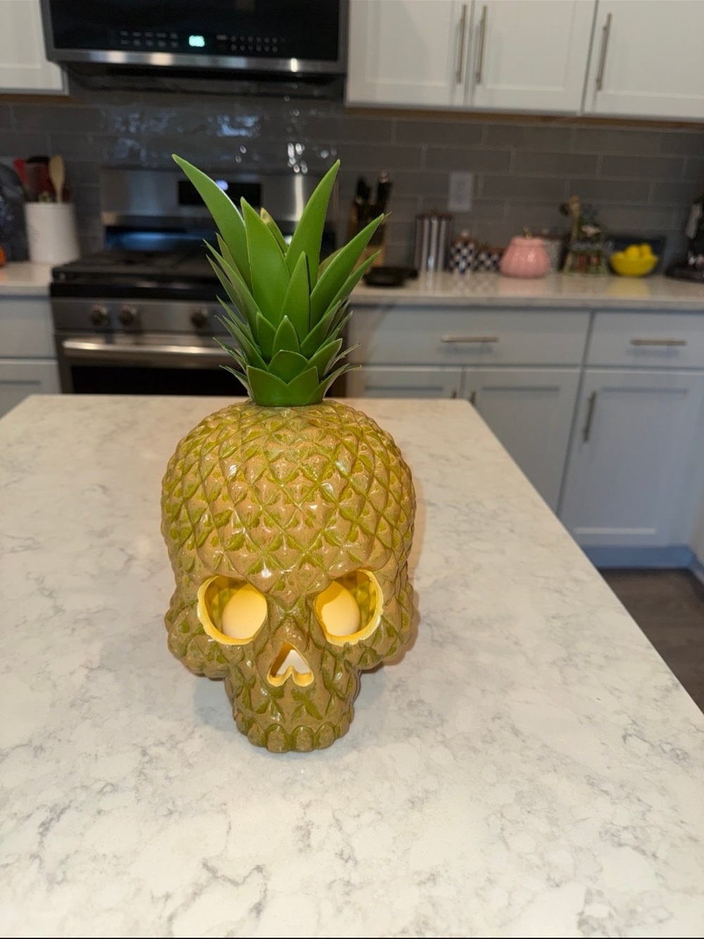 Hyde and Eek Pineapple Skull Home Decor Accent